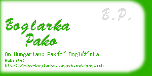 boglarka pako business card